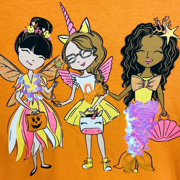 SKOOKY NIGHTS Halloween Peplum Top & Leggings Set Girl’s Size 8 - Picture 3 of 9